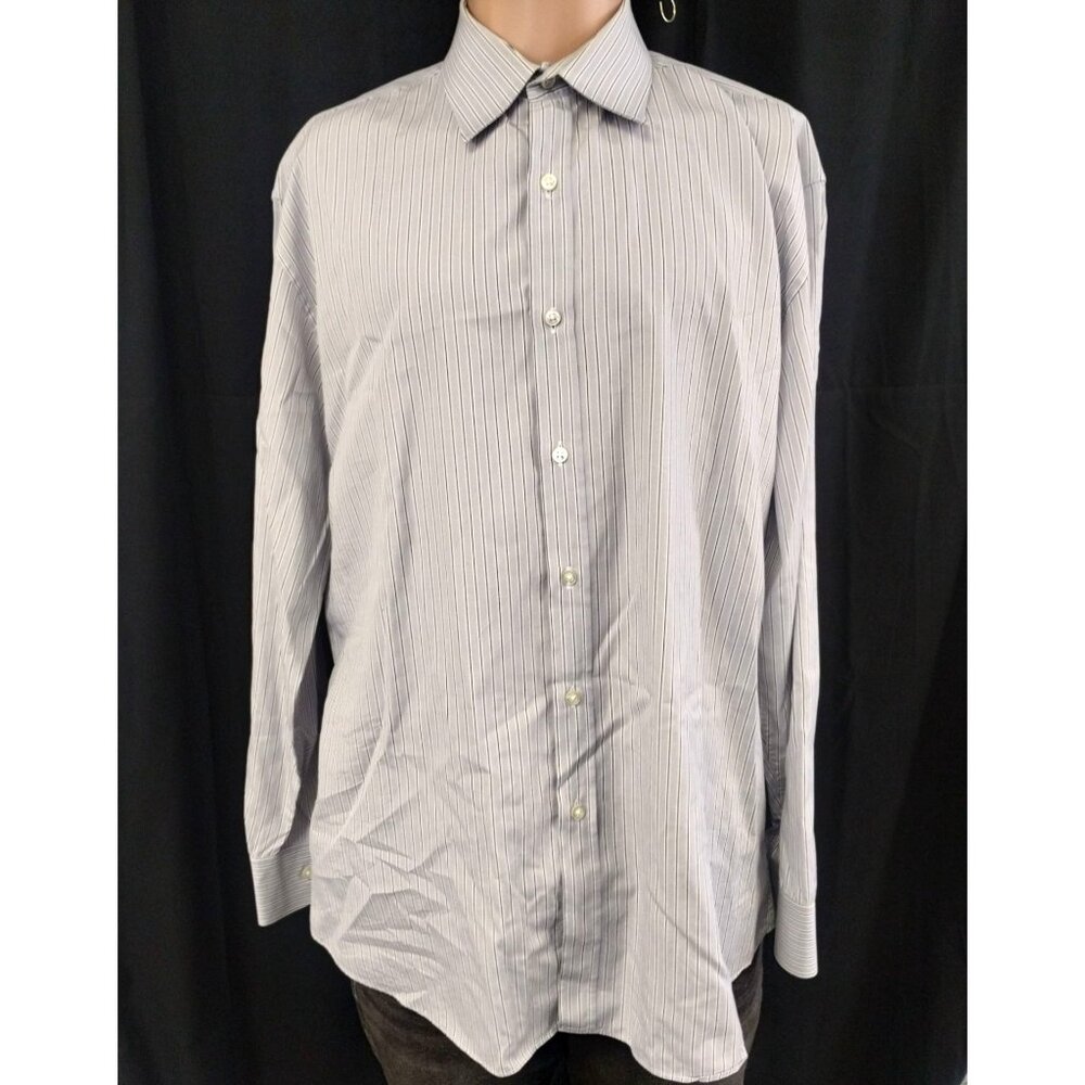 IKE New York Men's Grey Shirt/Button Up Size 17R SKU 3341